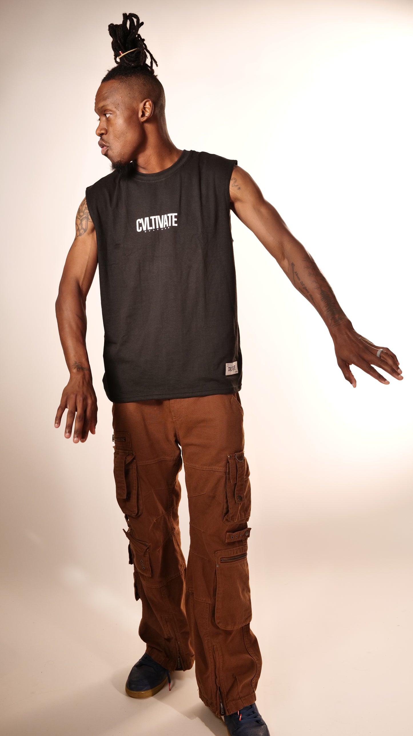 Cvltivate Cvlture Tank Top ( Black/White )