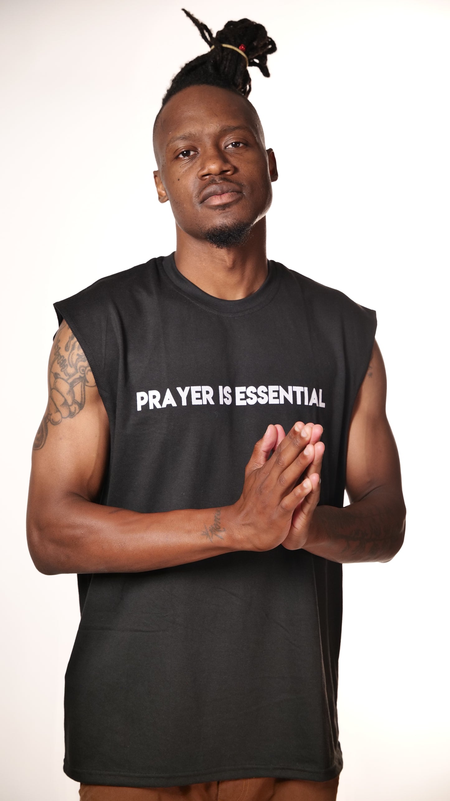 Prayer Is Essential Tank Top ( Black/White )