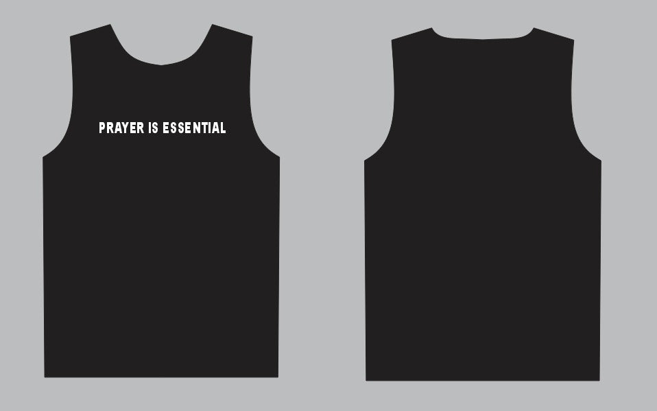 Prayer Is Essential Tank Top ( Black/White )